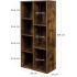 VASAGLE Biblioteca cu 7 compartimente deschise, MDF, 50x24x106cm, maro rustic [4]