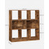 VASAGLE Biblioteca, raft cu 8 unitati de depozitare, pentru living, din lemn, 97x30x100cm, maro rustic [3]