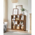 VASAGLE Biblioteca, raft cu 8 unitati de depozitare, pentru living, din lemn, 97x30x100cm, maro rustic [4]