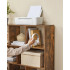 VASAGLE Biblioteca, raft cu 8 unitati de depozitare, pentru living, din lemn, 97x30x100cm, maro rustic [9]