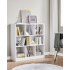 VASAGLE Biblioteca, raft cu 8 unitati de depozitare, pentru living, din lemn, 30x98x100cm, alb [4]