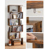 VASAGLE Biblioteca, raft cu 6 unitati de depozitare, pentru living, din lemn, 24x190x70cm, maro rustic [6]