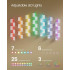 VASAGLE Raft de colt suspendat cu iluminare LED reglabila multicolor si intensitate, 5 polite tip zig-zag, 20x20x126 cm, alb [6]
