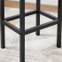 VASAGLE Set 2 scaune bar inalte, sezut dreptunghiular, cadru din otel, 40x30x65cm, stil industrial, maro rustic si negru [7]