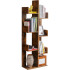 VASAGLE Biblioteca stil arbore, cu 8 rafturi de depozitare, colturi rotunjite, 50x25x140 cm, maro rustic [3]