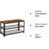 VASAGLE Raft pentru pantofi cu 2 polite, 73x30x45cm, otel, stil industrial, maro rustic si negru [2]
