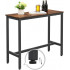 VASAGLE Masa de bar inalta, cadru metalic, design industrial, 100x40x90cm, maro rustic [2]