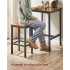 VASAGLE Set masa si scaune de bar, masa 60x60x90cm si 2 scaune 30x40x65cm, stil industrial, maro rustic [8]