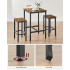 VASAGLE Set masa si scaune de bar, masa 60x60x90cm si 2 scaune 30x40x65cm, stil industrial, maro rustic [9]