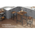 VASAGLE Set masa si scaune de bar, masa 60x60x90cm si 2 scaune 30x40x65cm, stil industrial, maro rustic [10]
