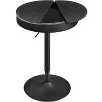 VASAGLE Masa de bar neagra, 59x59x(83-105) cm – inaltime reglabila, compartiment de depozitare VASAGLE Masa de bar neagra, 59x59x(83-105) cm – inaltime reglabila, compartiment de depozitare