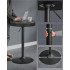 VASAGLE Masa de bar neagra, 59x59x(83-105) cm – inaltime reglabila, compartiment de depozitare [5]