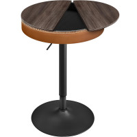 VASAGLE Masa de bar maro caramel, 59x59x(83-105) cm – inaltime reglabila, compartiment de depozitare VASAGLE Masa de bar maro caramel, 59x59x(83-105) cm – inaltime reglabila, compartiment de depozitare