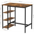 VASAGLE Masa de bar dreptunghiulara cu cadru metalic, 3 rafturi, design industrial, 109x60x100cm, maro vintage si negru [4]