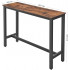 VASAGLE Masa de bar inalta, cadru metalic, design industrial, 120x40x100cm, maro rustic [3]