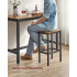 VASAGLE Set masa de bar cu 2 scaune, cadru din otel, blat lemn, stil industrial, 120x60x90cm, maro rustic [8]