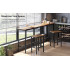 VASAGLE Set masa de bar cu 2 scaune, cadru din otel, blat lemn, design industrial, 100x40x90cm, maro rustic si negru [2]