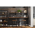 VASAGLE Set masa de bar cu 2 scaune, cadru din otel, blat lemn, design industrial, 100x40x90cm, maro rustic si negru [4]
