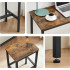 VASAGLE Set masa de bar cu 2 scaune, cadru din otel, blat lemn, design industrial, 100x40x90cm, maro rustic si negru [11]