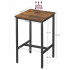 VASAGLE  Masa de bar pentru bucatarie, patrata, inalta, cadru de otel, 60x60x92cm, stil industrial, maro rustic si negru [3]