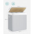 SONGMICS Cos de rufe din bambus, pliabil, cu captuseala detasabila lavabila, 3 compartimente, 150L, 60x40x62cm, gri [5]
