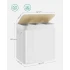 SONGMICS Cos de rufe din bambus, pliabil, cu captuseala detasabila lavabila, 3 compartimente, 150L, 60x40x62cm, alb [4]
