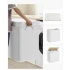 SONGMICS Cos de rufe din bambus, pliabil, cu captuseala detasabila lavabila, 3 compartimente, 150L, 60x40x62cm, alb [5]