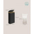 SONGMICS Cos rufe slim pentru spatii inguste, sac detasabil, 65 litri, 42x23x71 cm, negru [2]
