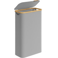 SONGMICS Cos rufe slim pentru spatii inguste, sac detasabil, 65 litri, 42x23x71 cm, gri