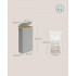 SONGMICS Cos rufe slim pentru spatii inguste, sac detasabil, 65 litri, 42x23x71 cm, gri [2]