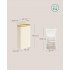 SONGMICS Cos rufe slim pentru spatii inguste, sac detasabil, 65 litri, 42x23x71 cm, crem [2]
