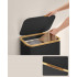 SONGMICS Cos de rufe textil, pliabil, compartiment detasabil, 90L, 42x32x71 cm, negru [8]