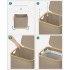 SONGMICS Cos de rufe textil, pliabil, compartiment detasabil, 90L, 42x32x71 cm, maro [7]
