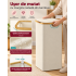SONGMICS Cos de rufe textil, pliabil, compartiment detasabil, 90L, 42x32x71 cm, bej [4]