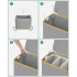 SONGMICS Cos de rufe textil, pliabil, cu 3 compartimente detasabile, 150L, 60x39x71 cm, gri [3]