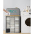 SONGMICS Cos de rufe textil, pliabil, cu 3 compartimente detasabile, 150L, 60x39x71 cm, gri [6]