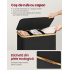 SONGMICS Cos de rufe cu capac, capacitate 170 L si 3 compartimente pentru sortarea hainelor, saci interiori detasabili cu manere pentru transport, cad [5]