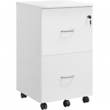 VASAGLE Dulap mobil pentru dosare cu 2 sertare, incuietoare si roti, suport imprimanta, 43x45x72 cm, alb VASAGLE Dulap mobil pentru dosare cu 2 sertare, incuietoare si roti, suport imprimanta, 43x45x72 cm, alb