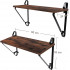 VASAGLE Rafturi de perete suspendate, set 2 bucati, 60x20x33cm, stil industrial, maro rustic si negru [3]