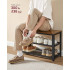 VASAGLE Cuier hol 2 piese cu banca si suport pantofi, 7 carlige, 2 polite, PAL si cadru metalic, 73x30x45 cm, maro rustic [2]