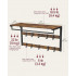 VASAGLE Cuier de perete cu raft de depozitare, 10 carlige, 30x80x42 cm, maro rustic [5]