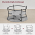 VASAGLE Masuta de cafea rotunda cu raft, 80x80x47 cm, cadru metalic, stil industrial, gri beton si negru [7]