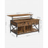 VASAGLE Masa de cafea cu inaltime reglabila, spatiu de depozitare ascuns, 60x100x(48-62) cm, maro rustic [3]