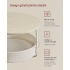 VASAGLE Masuta de cafea rotunda cu cos de stofa, stil modern, 45x75cm, bej cu crem [4]