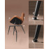 VASAGLE Set 2 scaune dining bucatarie EKHO, tapitate cu piele ecologica si picioare metalice, 55x52x81 cm, maro caramel [3]