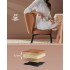 VASAGLE Set 2 scaune dining bucatarie EKHO, tapitate cu piele ecologica si picioare metalice, 55x52x81 cm, maro caramel [4]