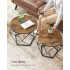 VASAGLE Set de 2 mese de cafea, stil industrial, 50x40cm si 40x36cm, maro rustic si negru [9]