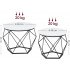 VASAGLE Set de 2 mese de cafea, blat detasabil, stil industrial, 50x40cm si 40x36cm, alb si negru [2]