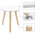 VASAGLE Masa de cafea, set de 2 bucati, picioare din lemn si blat MDF, design minimalist scandinav, 45x50cm si 35x35cm, alb [5]