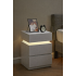 VASAGLE Set 2 noptiere din MDF cu iluminare LED, culori si intensitate reglabile, 35x40x55cm, alb [5]